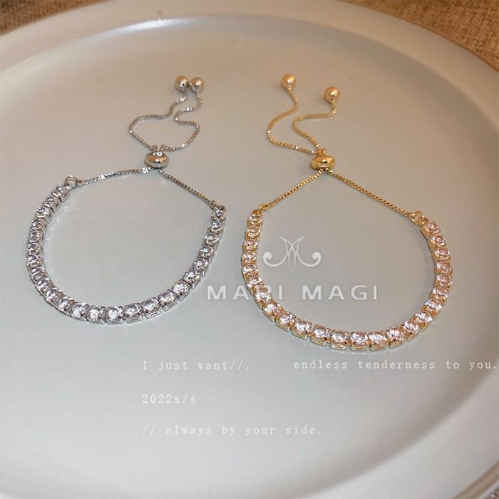 marimagi ブレスレット クローバー 金属アレルギー対応 アクセサリー コーティング ジルコン 18k ゴールド シルバー925 ジルコニア サークル オフィス おしゃれ |  | 07