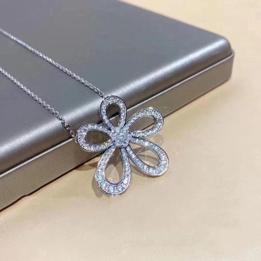 MARIMAGI ネックレス 花 フラワー ダイヤ級 金属アレルギー コーティング ラリエット レディース シンプル チェーン 大人 上品 エレガント 華奢 オフィス 通勤 |  | 01