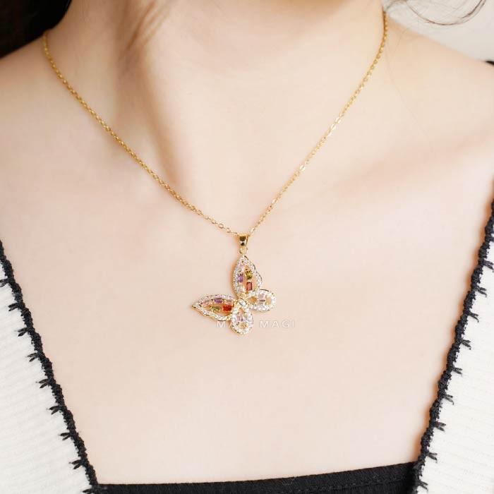 MARIMAGI ネックレス 蝶 ダイヤ級 金属アレルギー コーティング ラリエット レディース シンプル チェーン 大人 上品 エレガント 華奢 オフィス 通勤 |  | 15