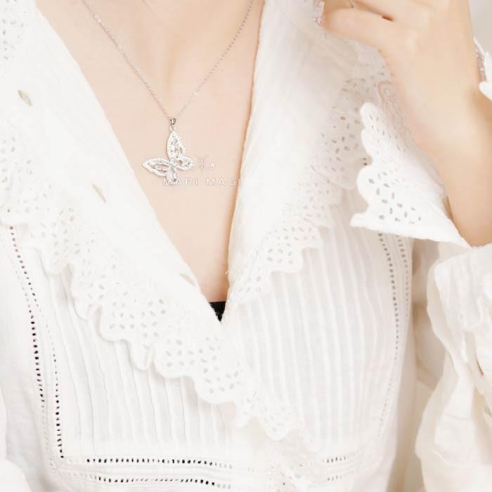 MARIMAGI ネックレス 蝶 ダイヤ級 金属アレルギー コーティング ラリエット レディース シンプル チェーン 大人 上品 エレガント 華奢 オフィス 通勤 |  | 13