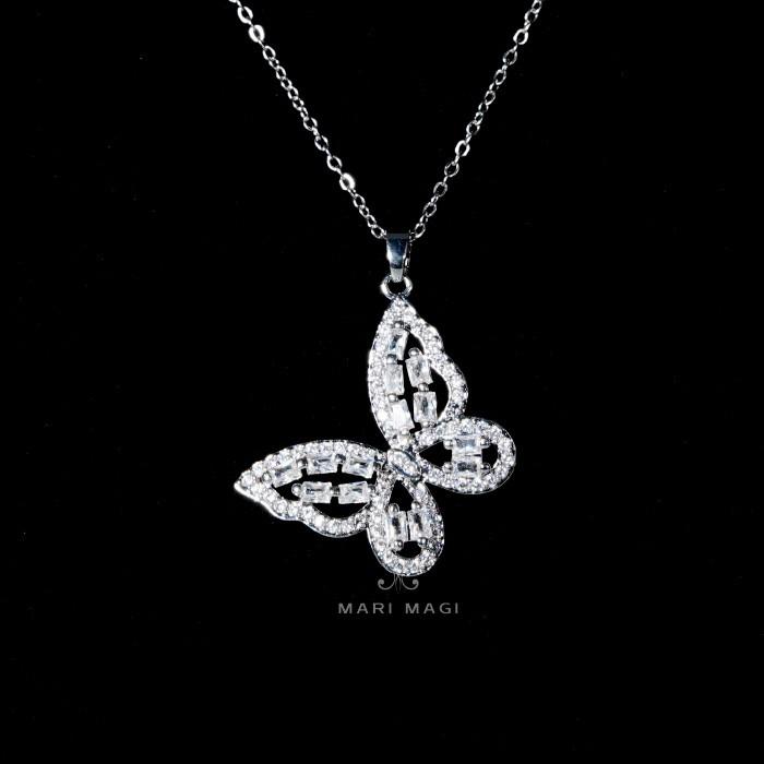 MARIMAGI ネックレス 蝶 ダイヤ級 金属アレルギー コーティング ラリエット レディース シンプル チェーン 大人 上品 エレガント 華奢 オフィス 通勤 |  | 09