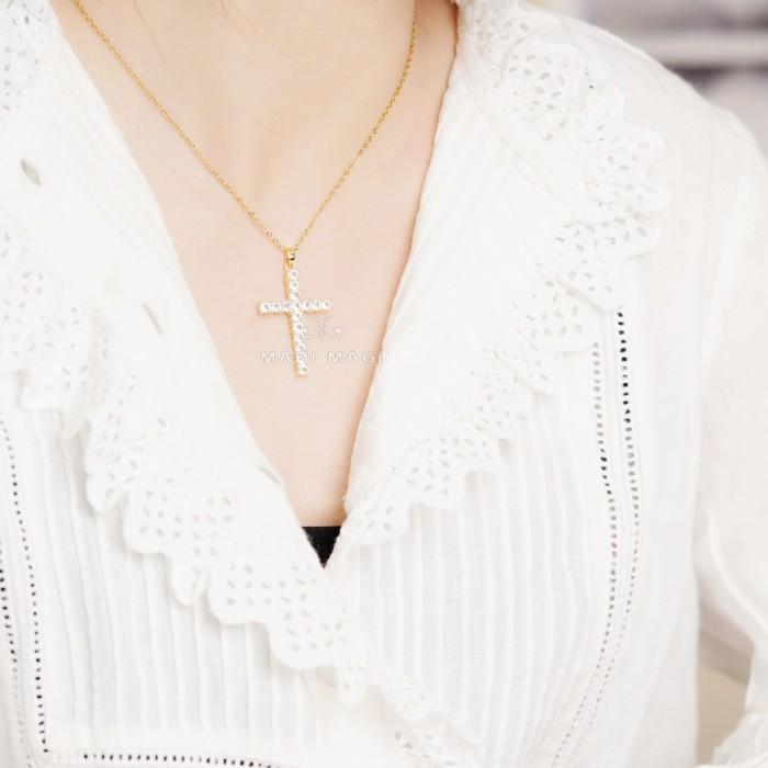 ネックレス レディース 十字架 金属アレルギー対応 ゴールド シルバー プチプラ ジルコニアMARI MAGI シンプル ジュエリー ギフト 女性 プレゼント 誕生日 |  | 07