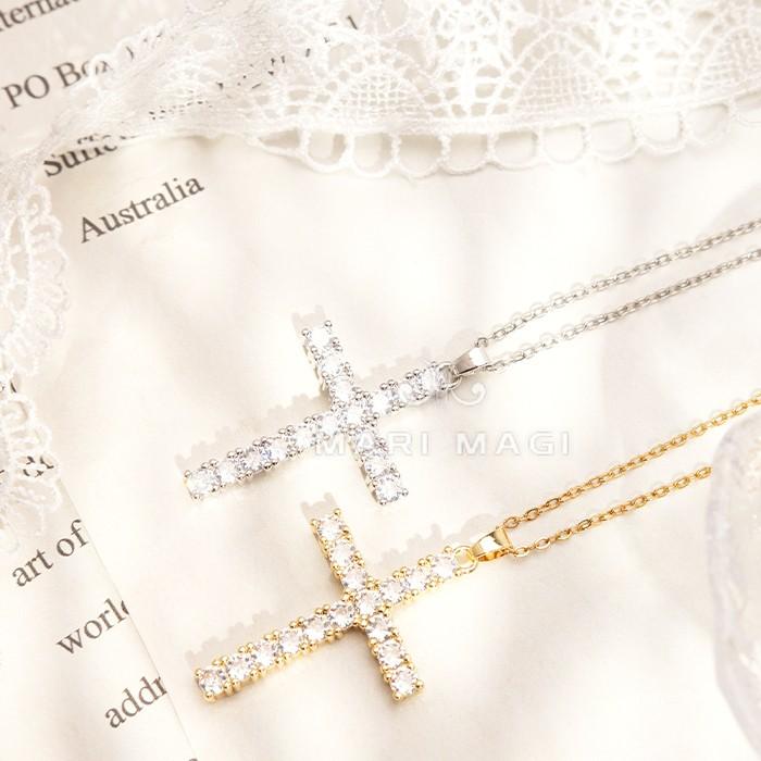 ネックレス レディース 十字架 金属アレルギー対応 ゴールド シルバー プチプラ ジルコニアMARI MAGI シンプル ジュエリー ギフト 女性 プレゼント 誕生日 |  | 15