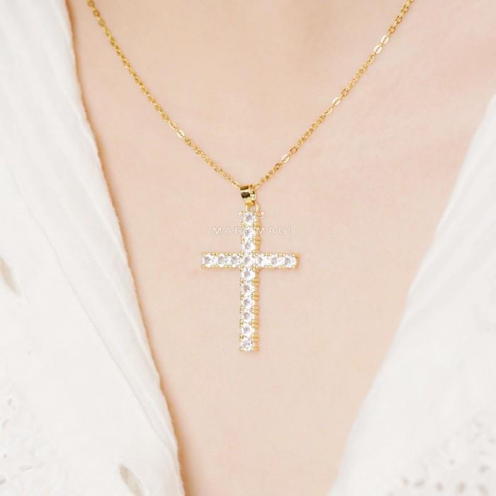 ネックレス レディース 十字架 金属アレルギー対応 ゴールド シルバー プチプラ ジルコニアMARI MAGI シンプル ジュエリー ギフト 女性 プレゼント 誕生日 |  | 05