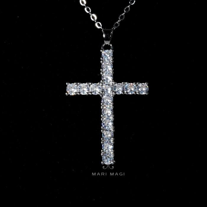 ネックレス レディース 十字架 金属アレルギー対応 ゴールド シルバー プチプラ ジルコニアMARI MAGI シンプル ジュエリー ギフト 女性 プレゼント 誕生日 |  | 03