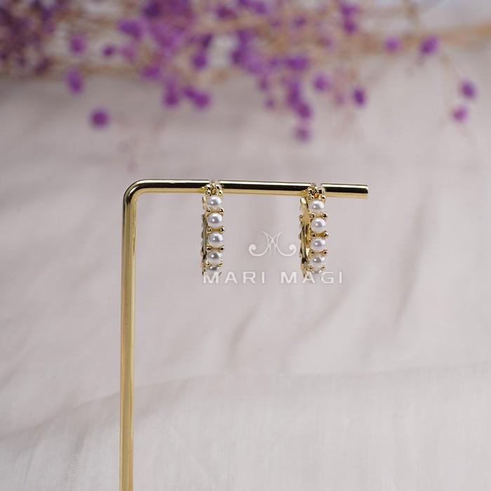 MARIMAGI 金属アレルギー キャッチレス シルバー ゴールド ニッケルフリー フープピアス 小さめ リングピアス 可愛い アクセ パール 真珠 おしゃれ 大人 |  | 02