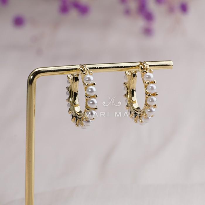MARIMAGI 金属アレルギー キャッチレス シルバー ゴールド ニッケルフリー フープピアス 小さめ リングピアス 可愛い アクセ パール 真珠 おしゃれ 大人 |  | 03