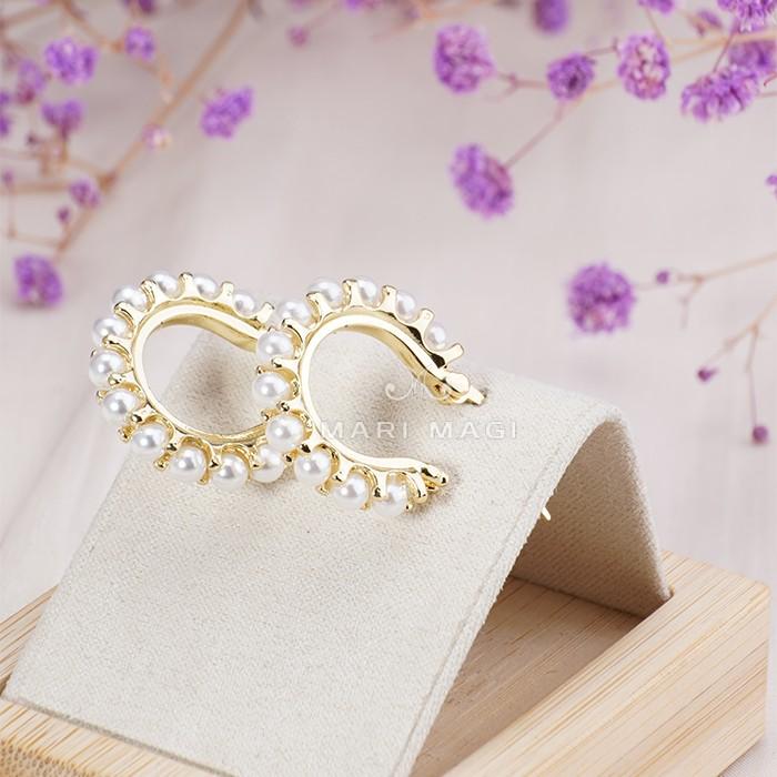 MARIMAGI 金属アレルギー キャッチレス シルバー ゴールド ニッケルフリー フープピアス 小さめ リングピアス 可愛い アクセ パール 真珠 おしゃれ 大人 |  | 05