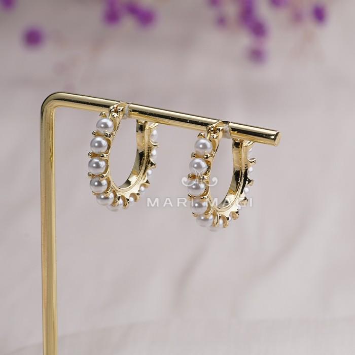 MARIMAGI 金属アレルギー キャッチレス シルバー ゴールド ニッケルフリー フープピアス 小さめ リングピアス 可愛い アクセ パール 真珠 おしゃれ 大人 |  | 01