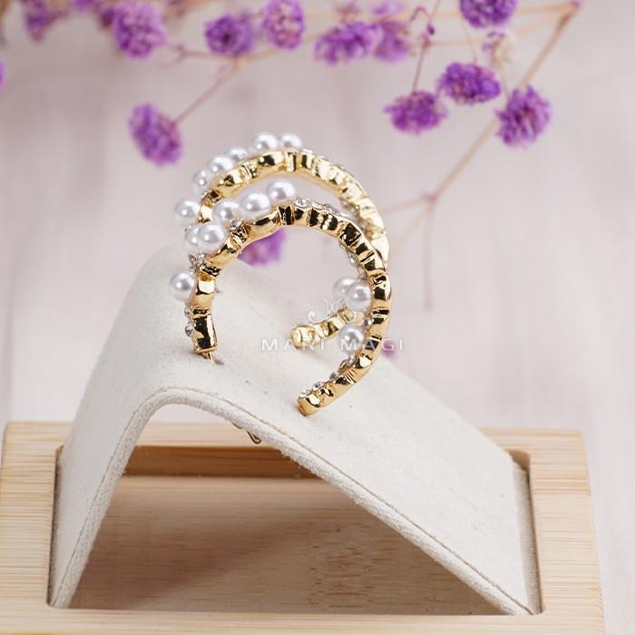 MARIMAGI 金属アレルギー キャッチレス シルバー ゴールド ニッケルフリー フープピアス パール リングピアス 可愛い アクセ 真珠 かわいい おしゃれ 大人 |  | 02