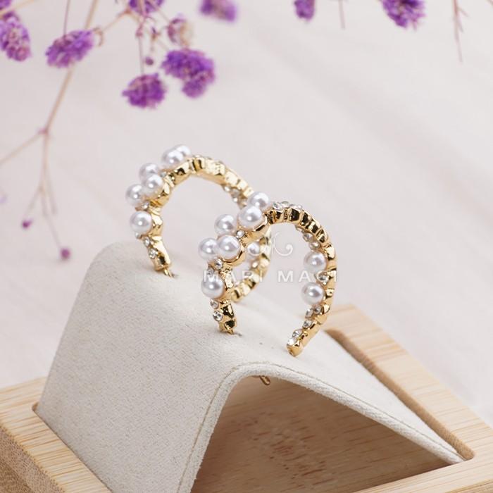 MARIMAGI 金属アレルギー キャッチレス シルバー ゴールド ニッケルフリー フープピアス パール リングピアス 可愛い アクセ 真珠 かわいい おしゃれ 大人 |  | 03