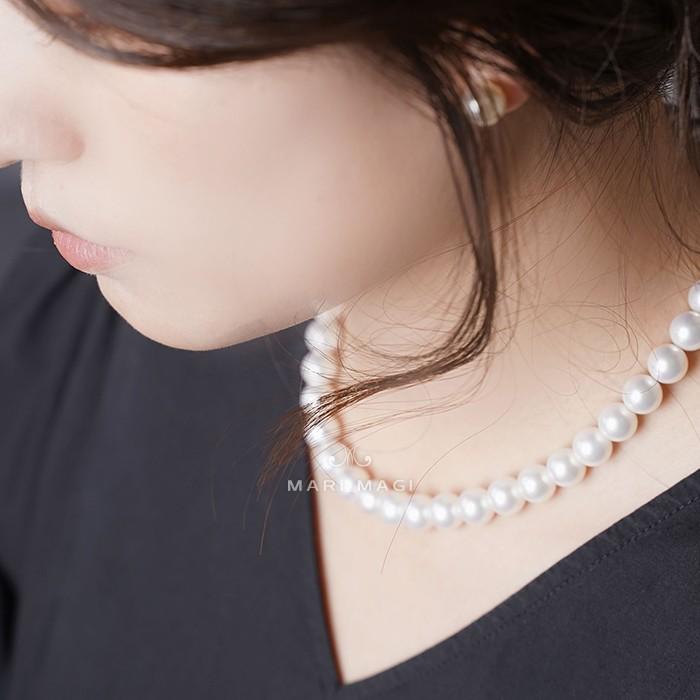 MARI MAGI パールネックレス レディース 真珠 8mm 40cm ガラス 冠婚葬祭 結婚式 葬式 入学 入園 卒業 卒園 フォーマル 30代 40代 50代 |  | 03