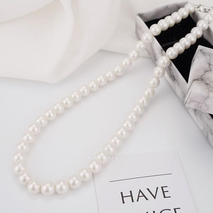 MARI MAGI パールネックレス レディース 真珠 8mm 40cm ガラス 冠婚葬祭 結婚式 葬式 入学 入園 卒業 卒園 フォーマル 30代 40代 50代 |  | 09