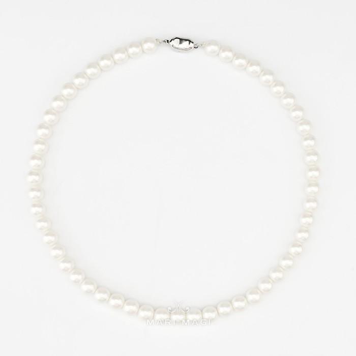 MARI MAGI パールネックレス レディース 真珠 8mm 40cm ガラス 冠婚葬祭 結婚式 葬式 入学 入園 卒業 卒園 フォーマル 30代 40代 50代 |  | 15