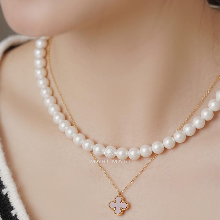MARI MAGI パールネックレス レディース 真珠 8mm 40cm ガラス 冠婚葬祭 結婚式 葬式 入学 入園 卒業 卒園 フォーマル 30代 40代 50代 |  | 02