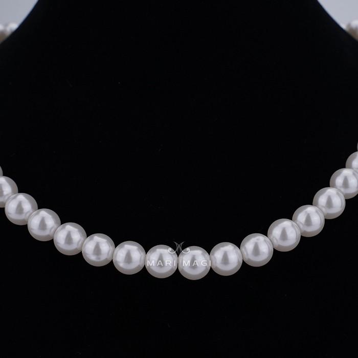 MARI MAGI パールネックレス レディース 真珠 8mm 40cm ガラス 冠婚葬祭 結婚式 葬式 入学 入園 卒業 卒園 フォーマル 30代 40代 50代 |  | 07
