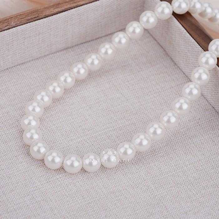MARI MAGI パールネックレス レディース 真珠 8mm 40cm ガラス 冠婚葬祭 結婚式 葬式 入学 入園 卒業 卒園 フォーマル 30代 40代 50代 |  | 08
