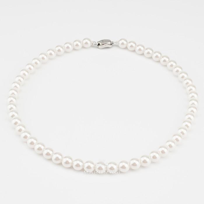 MARI MAGI パールネックレス レディース 真珠 8mm 40cm ガラス 冠婚葬祭 結婚式 葬式 入学 入園 卒業 卒園 フォーマル 30代 40代 50代 |  | 10
