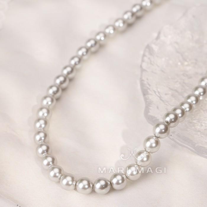 MARI MAGI パールネックレス レディース 真珠 6mm 40cm ガラス 冠婚葬祭 結婚式 葬式 入学 入園 卒業 卒園 フォーマル 30代 40代 50代 |  | 01