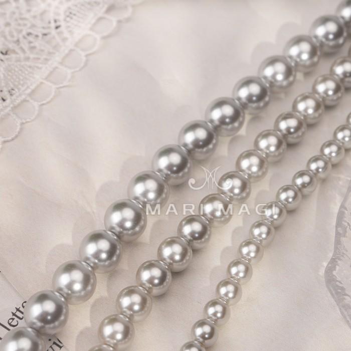 MARI MAGI パールネックレス レディース 真珠 6mm 40cm ガラス 冠婚葬祭 結婚式 葬式 入学 入園 卒業 卒園 フォーマル 30代 40代 50代 |  | 05