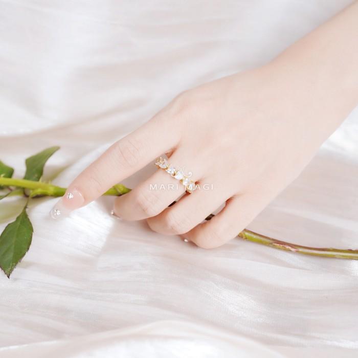 MARI MAGI ジルコン  ハートリング ゴールド シルバー 指輪 レディース 18K 10金 10K ホワイトゴールド 記念日ギフト プレゼント 金属アレルギー ジュエリー |  | 14