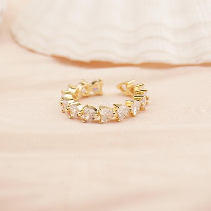 MARI MAGI ジルコン  ハートリング ゴールド シルバー 指輪 レディース 18K 10金 10K ホワイトゴールド 記念日ギフト プレゼント 金属アレルギー ジュエリー |  | 01