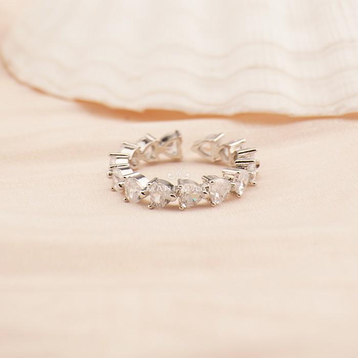 MARI MAGI ジルコン  ハートリング ゴールド シルバー 指輪 レディース 18K 10金 10K ホワイトゴールド 記念日ギフト プレゼント 金属アレルギー ジュエリー |  | 02