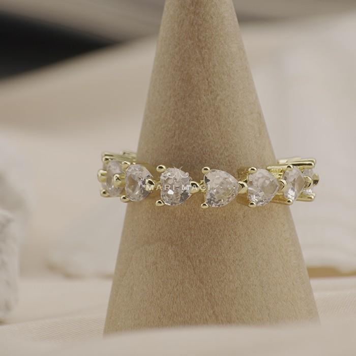 MARI MAGI ジルコン  ハートリング ゴールド シルバー 指輪 レディース 18K 10金 10K ホワイトゴールド 記念日ギフト プレゼント 金属アレルギー ジュエリー |  | 04