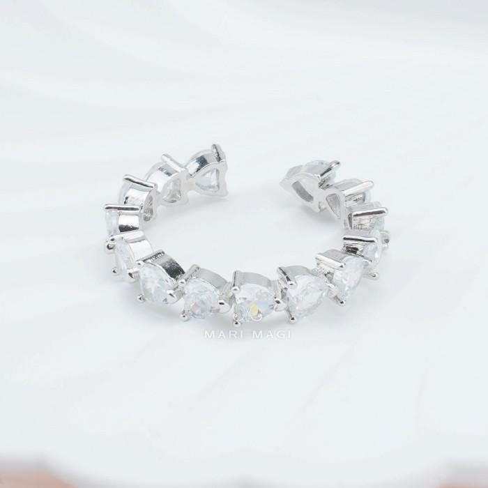 MARI MAGI ジルコン  ハートリング ゴールド シルバー 指輪 レディース 18K 10金 10K ホワイトゴールド 記念日ギフト プレゼント 金属アレルギー ジュエリー |  | 08