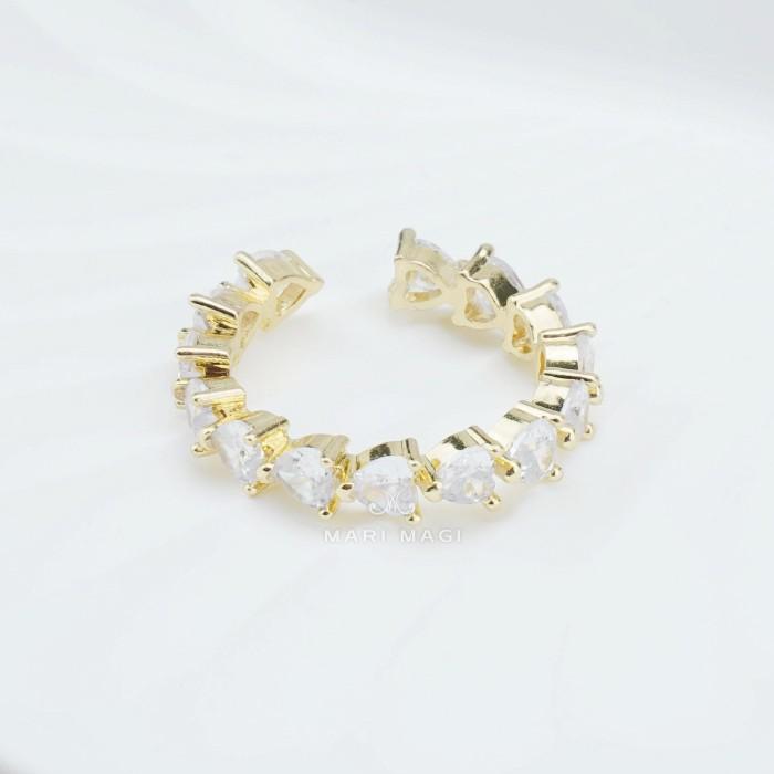 MARI MAGI ジルコン  ハートリング ゴールド シルバー 指輪 レディース 18K 10金 10K ホワイトゴールド 記念日ギフト プレゼント 金属アレルギー ジュエリー |  | 11