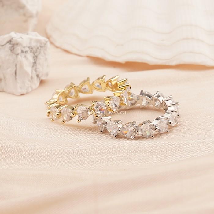 MARI MAGI ジルコン  ハートリング ゴールド シルバー 指輪 レディース 18K 10金 10K ホワイトゴールド 記念日ギフト プレゼント 金属アレルギー ジュエリー |  | 03