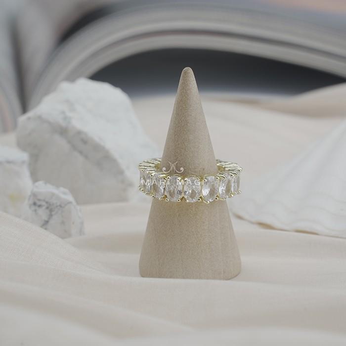 MARI MAGI ジルコン 楕円形 リング ゴールド シルバー 指輪 レディース 18K 10金 10K ホワイトゴールド 記念日ギフト プレゼント 金属アレルギー ジュエリー |  | 03