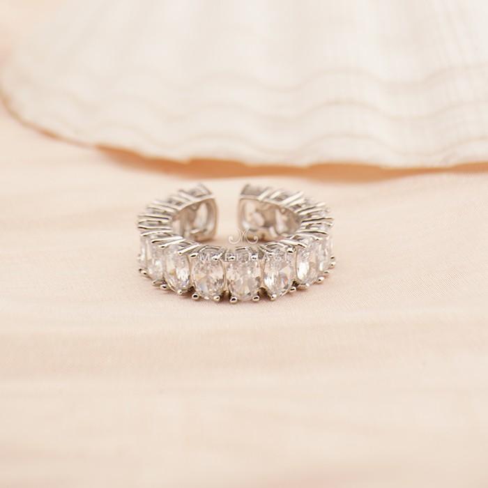 MARI MAGI ジルコン 楕円形 リング ゴールド シルバー 指輪 レディース 18K 10金 10K ホワイトゴールド 記念日ギフト プレゼント 金属アレルギー ジュエリー |  | 07