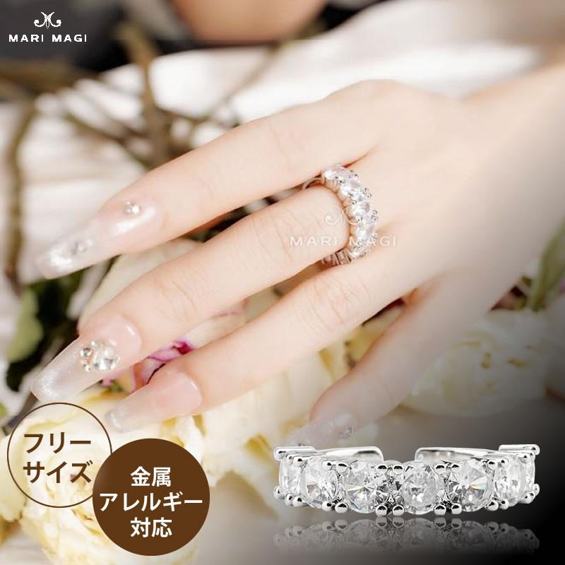 MARIMAGI指輪 おしゃれ かわいい シルバー ゴールド カラー ニッケルフリー サージカルステンレス K金 金属アレルギー対応 レディース キラキラ | 