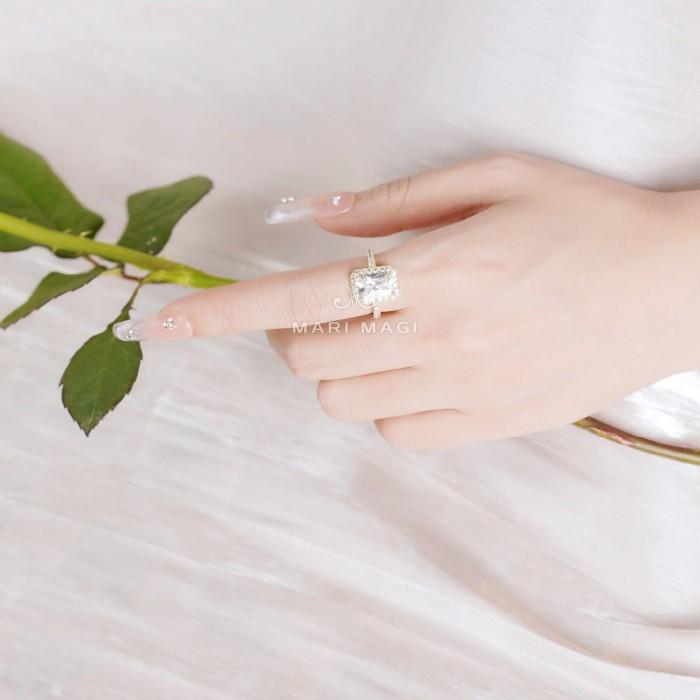mari magi リング 指輪 ピンキーリング 金属アレルギー つけっぱなし レディース サイズフリー 大きいサイズ 多面カット 大人 ゴールド ホワイトゴールド |  | 14