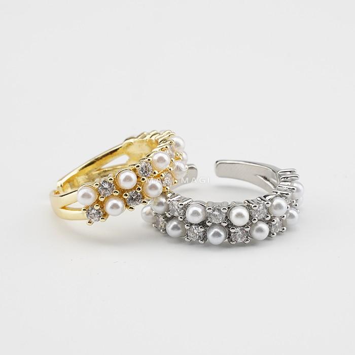 マリマギ リング 指輪 マルチビュー オープン レディース クリアー ゴールド ミックス ゴールド シルバー シンプル デザイン 重ね着け 人気 流行 まりまぎ |  | 11