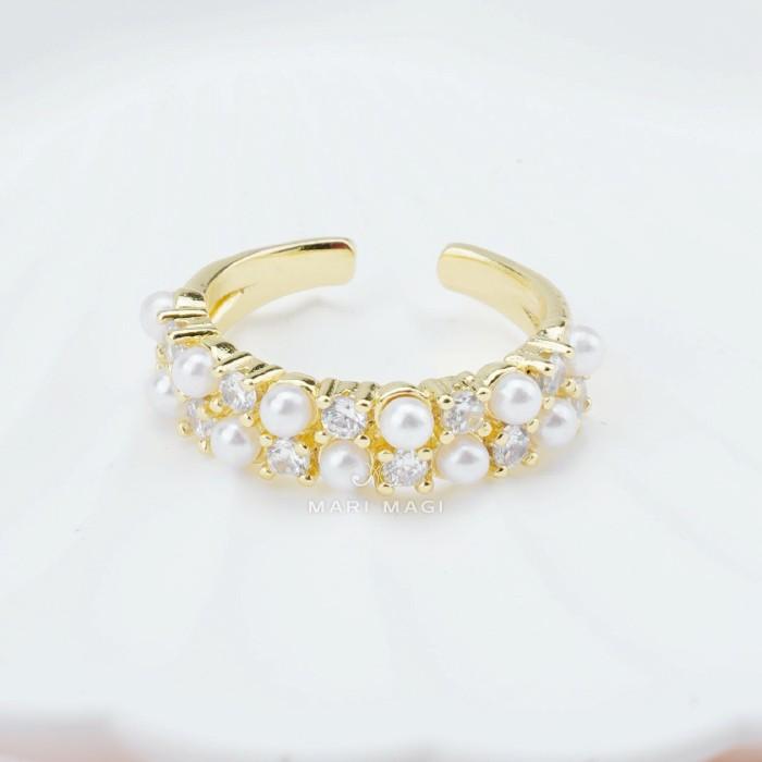 マリマギ リング 指輪 マルチビュー オープン レディース クリアー ゴールド ミックス ゴールド シルバー シンプル デザイン 重ね着け 人気 流行 まりまぎ |  | 14