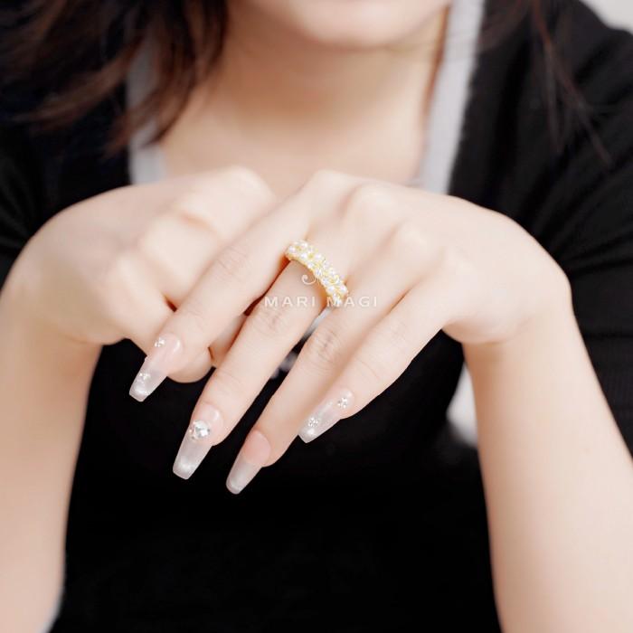 マリマギ リング 指輪 マルチビュー オープン レディース クリアー ゴールド ミックス ゴールド シルバー シンプル デザイン 重ね着け 人気 流行 まりまぎ |  | 15