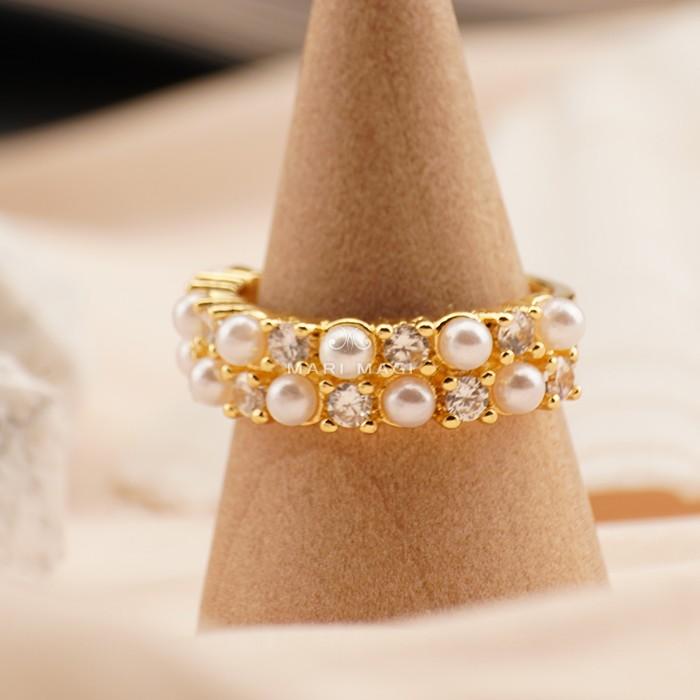 マリマギ リング 指輪 マルチビュー オープン レディース クリアー ゴールド ミックス ゴールド シルバー シンプル デザイン 重ね着け 人気 流行 まりまぎ |  | 04