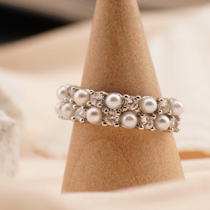 マリマギ リング 指輪 マルチビュー オープン レディース クリアー ゴールド ミックス ゴールド シルバー シンプル デザイン 重ね着け 人気 流行 まりまぎ |  | 05