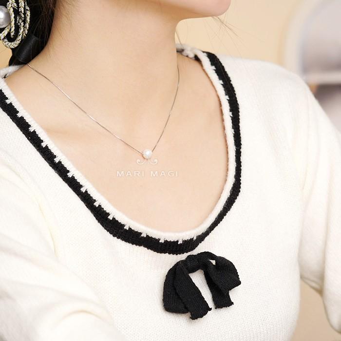 パールネックレス 一粒 8mm 18金 葬式 結婚式 冠婚葬祭 真珠 フォーマル パーティー アコヤ貝 レディース ゴールド ホワイト ピンク 長さ調整可能 |  | 04