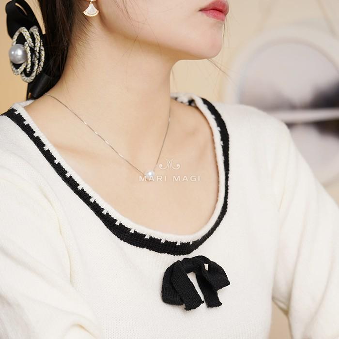 パールネックレス 一粒 10mm 18金 大粒 冠婚葬祭 葬式 結婚式 フォーマル パーティー アコヤ貝 レディース ピンクゴールド ホワイトゴールド 長さ調整可能 |  | 17