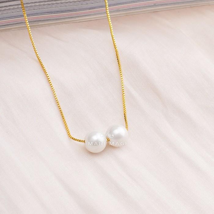 パールネックレス 二粒 6mm 18金 大粒 冠婚葬祭 葬式 結婚式 フォーマル パーティー アコヤ貝 パール レディース ピンクゴールド ホワイトゴールド 長さ調整可能 |  | 07