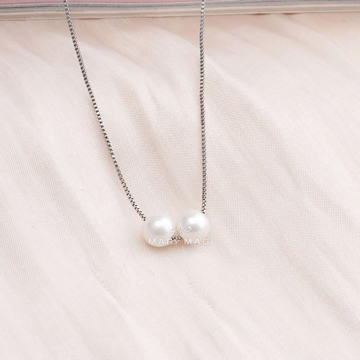 パールネックレス 二粒 8mm 18金 大粒 冠婚葬祭 葬式 結婚式 フォーマル パーティー アコヤ貝 パール レディース ピンクゴールド ホワイトゴールド 長さ調整可能 |  | 14