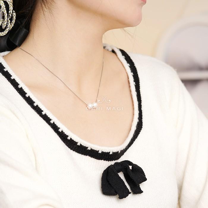 パールネックレス 二粒 8mm 18金 大粒 冠婚葬祭 葬式 結婚式 フォーマル パーティー アコヤ貝 パール レディース ピンクゴールド ホワイトゴールド 長さ調整可能 |  | 04