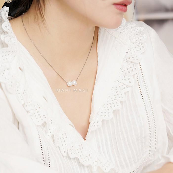 パールネックレス 二粒 8mm 18金 大粒 冠婚葬祭 葬式 結婚式 フォーマル パーティー アコヤ貝 パール レディース ピンクゴールド ホワイトゴールド 長さ調整可能 |  | 06