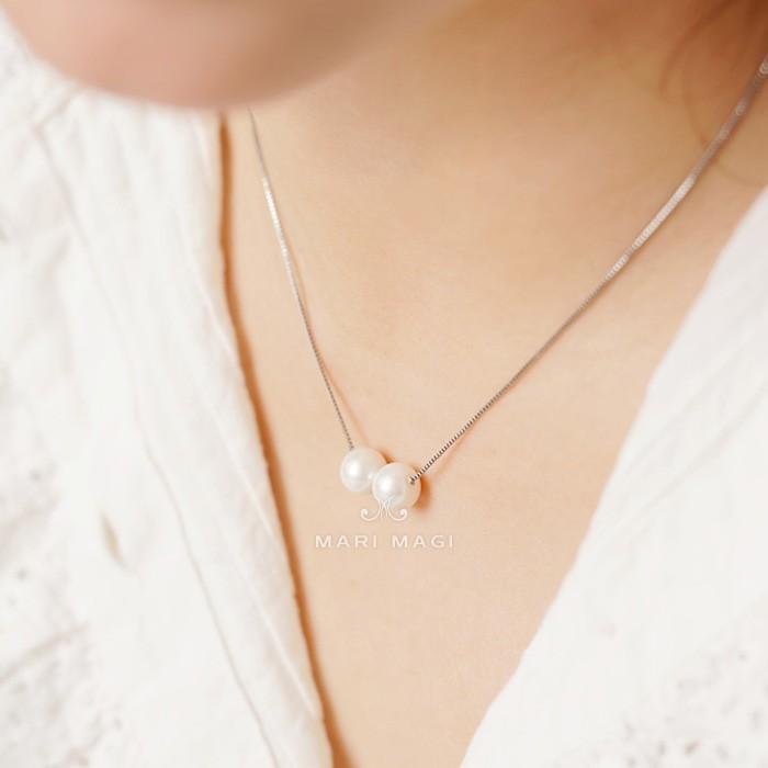 パールネックレス 二粒 8mm 18金 大粒 冠婚葬祭 葬式 結婚式 フォーマル パーティー アコヤ貝 パール レディース ピンクゴールド ホワイトゴールド 長さ調整可能 |  | 07