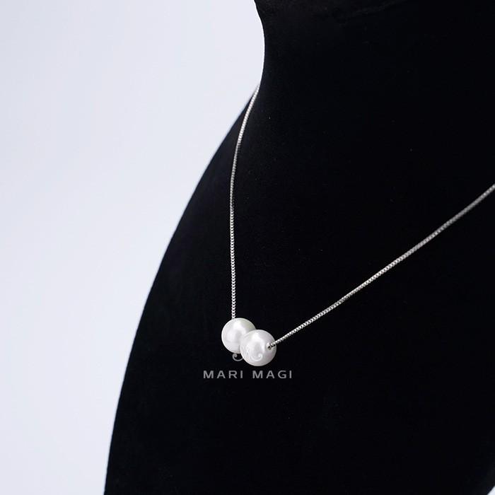 パールネックレス 二粒 8mm 18金 大粒 冠婚葬祭 葬式 結婚式 フォーマル パーティー アコヤ貝 パール レディース ピンクゴールド ホワイトゴールド 長さ調整可能 |  | 08