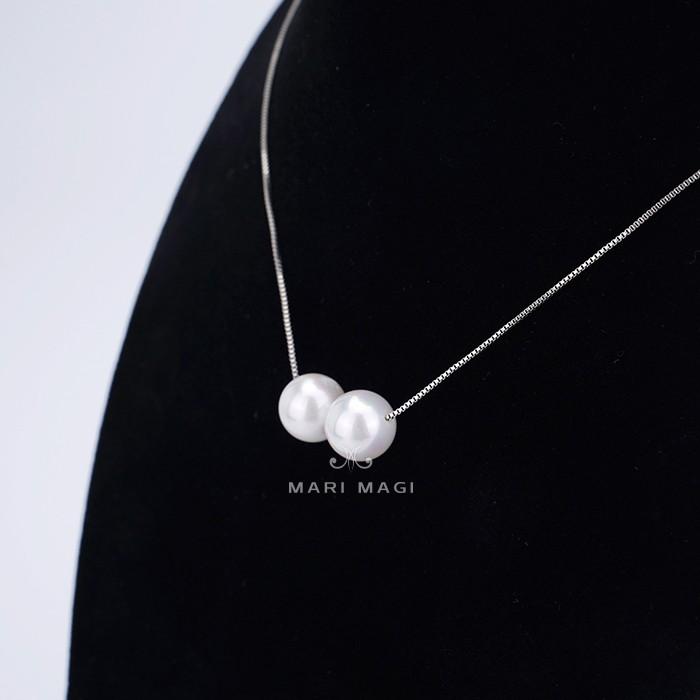 パールネックレス 二粒 10mm 18金 大粒 冠婚葬祭 葬式 結婚式 フォーマル パーティー アコヤ貝 レディース ピンクゴールド ホワイトゴールド 長さ調整可能 |  | 09