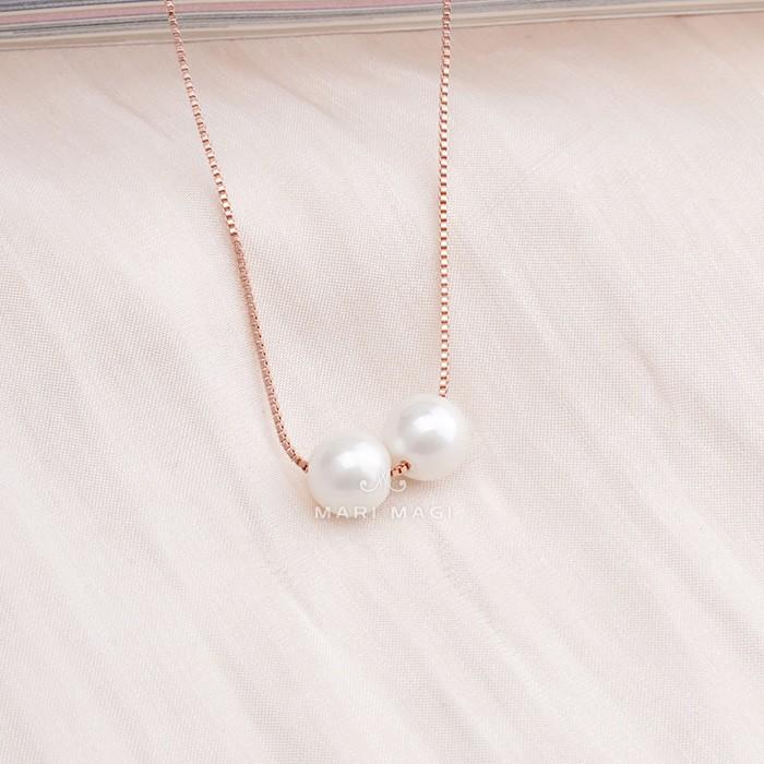 パールネックレス 二粒 10mm 18金 大粒 冠婚葬祭 葬式 結婚式 フォーマル パーティー アコヤ貝 レディース ピンクゴールド ホワイトゴールド 長さ調整可能 |  | 11